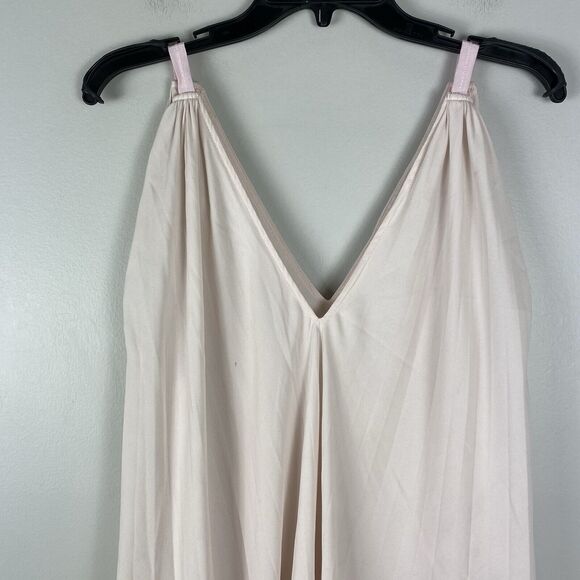 Tome Mini Dress Small Colorblock Pleated V-Neck Sleeveless Balletcore DAMAGE - Picture 3 of 10